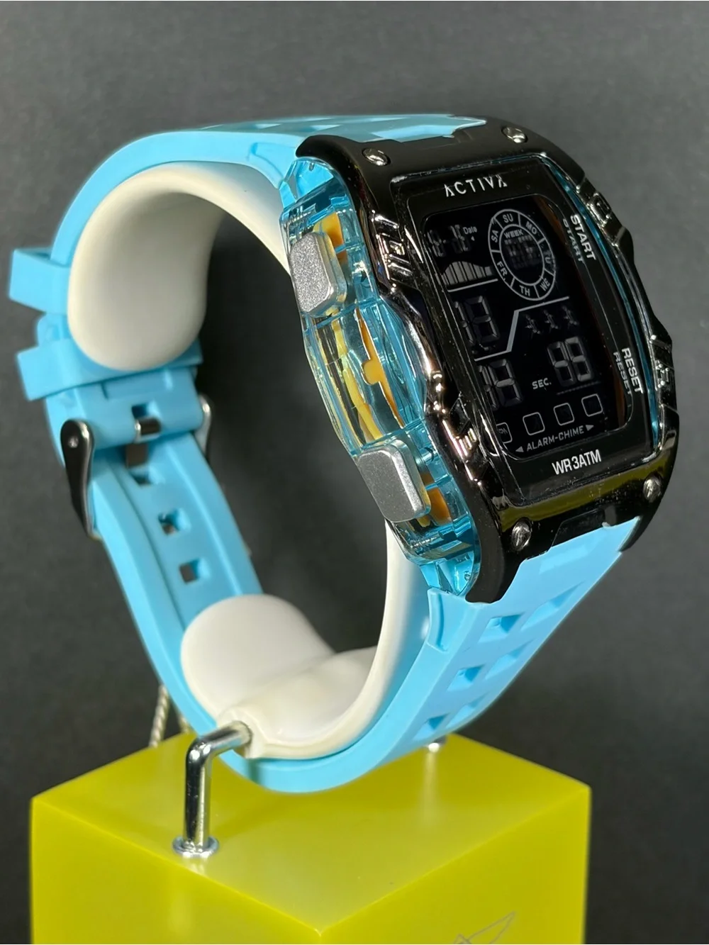 Activa X Invicta Digital Watch 50mm Light Blue ACW8130-002 New